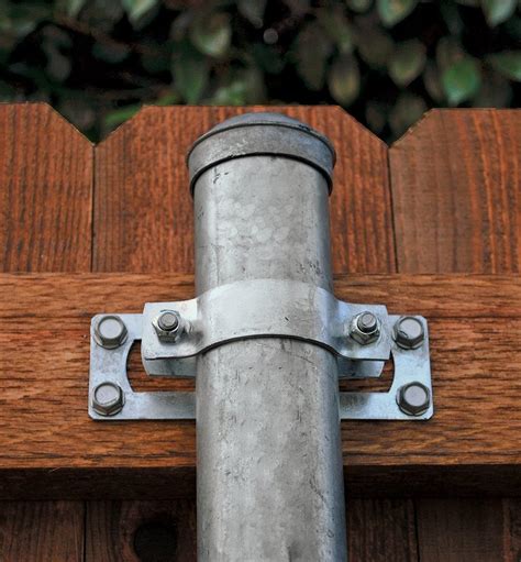 3 metal post to wood brackets|galvanized metal fence posts brackets.